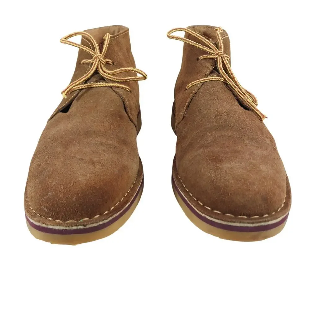PROPET! FAWN BROWN GENUINE SUEDE LEATHER STITCHED SOLE ANKLE BOOTS! SZ 9.5W